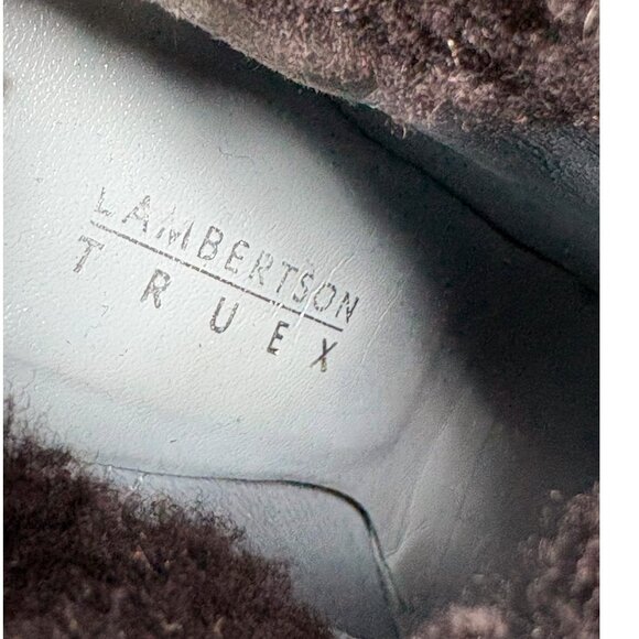 Lambertson Truex Brown Sheepskin Shearling Cuff Mid Calf Boots - Picture 2 of 11